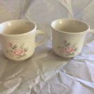 Set of 2 Pfaltzgraff Tea Rose Coffee / Tea Cup / Mug