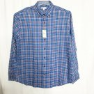 $145 PETER MILLAR Crown Mens Shirt Sz XL Blue/Yellow Plaid Check Long Sleeve NWT