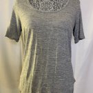 Madewell Shirt Women Size S Short sleeve  Heather Gray Camo Green Colorblock