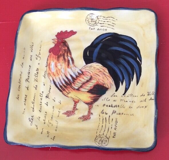 Rooster "Tuscan" Square Plate QCF22