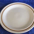 Color Stone By Nikko 12' Round Serving Platter/Chop Plate Stoneware Brown Bands