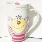 Loko Living Mug Cup Pink White Honeybee Love and Friendship Bone China Ceramic