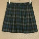 Joe B Skirt SZ M Blue Black Gray Pleated Mini Plaid School