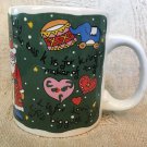 MULBERRY Mug Home Collection Tea / Coffee Cup Feliz Navidad Christmas Green