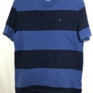 Tommy Hilfiger Shirt Men XXL Blue Colorblock Round Neck Short Sleeve 100% Cotton