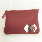 OU Legacy Bag Felt Clutch Zipper Top Sooners University of Oklahoma