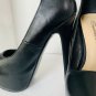 Breckelle's Marisa-35 Ankle Strap Black 6 inch Stiletto Platform Almond Toe SZ 7