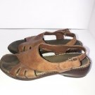 Naturalizer Sandals Women Size 7M Brown Slingback Shoes Miami 725NM57 Leather