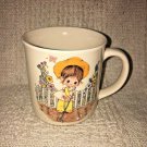 Otagiri Japan Girl in Garden Gibson Greeting Card Design Coffee Cup Mug