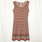 Max Studio Dress Women Size XS Red Scoop Neck Sleeveless Peek A Boo Back