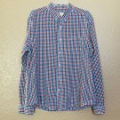 Life After Denim Blue Red Black White Plaid Shirt SZ XL Buttoned Down Checkered