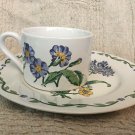 INTERNATIONAL TABLEWORKS TERRACE BLOSSOMS SALAD DESSERT PLATE AND CUP SET OF 2