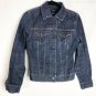 Gap Distressed Stretch Button Front Blue Jean Jacket 100% Cotton SZ S Mid Waist