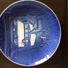 1985 Bing Grondahl B&G Blue Plate Christmas Eve at the Farmhouse Signed 7"