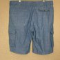 PAULO SOLARI Beach Board Modern Fit Buttoned Back Pocket Blue Cargo Size 34