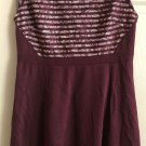 NWT Apt. 9 Women's Size 14 Purple Hen Sleeveless Fit N Flare Top Laced Dress