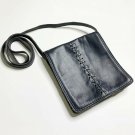 Barganza Crossbody Purse Navy Blue Solid Genuine Leather Everyday Wear