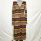 Band Of Gypsies  Dress Women Multicolored Stripes Long Sleeve Duster Cardigan