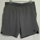 Russell Shorts Men L Grey Solid Athletic Jogging Running Dri-Power Breathable