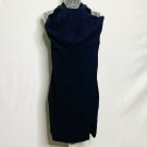 Greylin Mini Dress Women Blue Solid Open Back Slit Side Anthropologie Casual