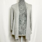 JasonMaxwell Women Cardigan S Grey Long Sleeved Open Studded