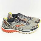 Brooks Ghost Sneakers Men 13 Grey Yellow Round Toe Running Athletic