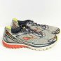 Brooks Ghost Sneakers Men 13 Grey Yellow Round Toe Running Athletic