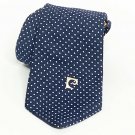 Pierre Cardin Neck Tie Blue White Polka Dots 100% Polyester Business Office Work