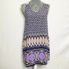 Kori America Mini Dress S Multicolored Pattern Sleeveless Woven Embroidered