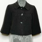 Orsay Womens Blazer Size 40 Black Button Front Peter Pan Collar Short Pea Coat