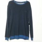 Ted Baker Men Shirt L Blue Dressed to Chill Round Neck Blue Black Knit Top