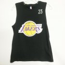 NBA LA Lakers T-Shirt Lebron James Boys XL Black Yellow Round Neck Collar SS