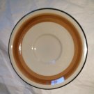 Beige & Brown Saucer Stoneware Daisy Vale JCPenney 5.75"