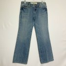 Loft Jeans Women 6P Light Blue Denim Solid Slim Bootleg Low Rise Distressed