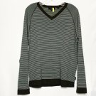 Ted Baker Women Shirt 3 Black White Long Sleeve V Neck