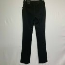 Flirtatious Trousers Women 1 Black Solid Skinny High Waisted Button Business