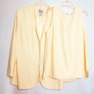 NB by Stella Louise Jacket Cami 2 PC 14W Soft Yellow Sequin Embellished Floral