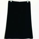 Apostrophe Skirt 6 Black Side Pleat Stretchy Waist Zipper Office Professional