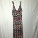 Loveapella Dress Woman Pink Maxi Long V-neck Black Yellow Sleeveless Aztec Print