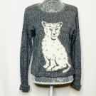 Hollister Sweater M Grey Pullover Long Sleeved Knit Rounded Neck Cat Gray Soft