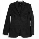 Body By Victoria Women Blazer 10 Black Button Front Long Sleeve