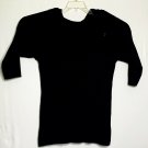 JMS Sweater Women 2X Black Solid Boat Neck Short Neck Ribbed