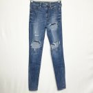 AE Distressed Jeans 4 Blue Denim Destroyed Distressed High Waisted Casual Wear