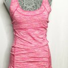 Kyodan Women Activewear Tank Top P/S Pink Crossed Strap Back Athletic Top Fitted