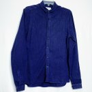 Topman Men Shirt XS Blue Button Front Collared Long Sleeve Casual Business Linen