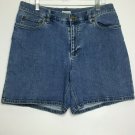 Mom Shorts Women 12 Blue Denim High Waisted Back Pockets Summer Spring Casual