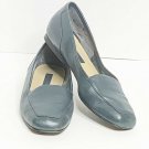 Enzo Angiolini Shoes Women 7.5S Blue 1/2 Inch Leather Square Toe Flat