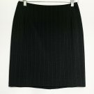 Banana Republic Skirt 2 Black Lined Pinstripe Short Pencil A-Line Classic Office