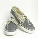 Sperry Top Sider Shoes Men 12M Blue Tan Boat Deck Rubber Sole Leather Strings