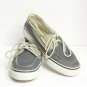 Sperry Top Sider Shoes Men 12M Blue Tan Boat Deck Rubber Sole Leather Strings